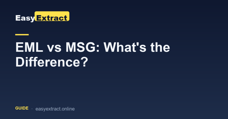 EML vs MSG file format