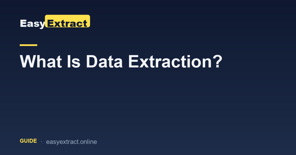 What is data extraction