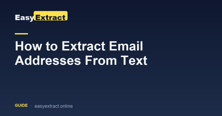 How to extract email addresses from text