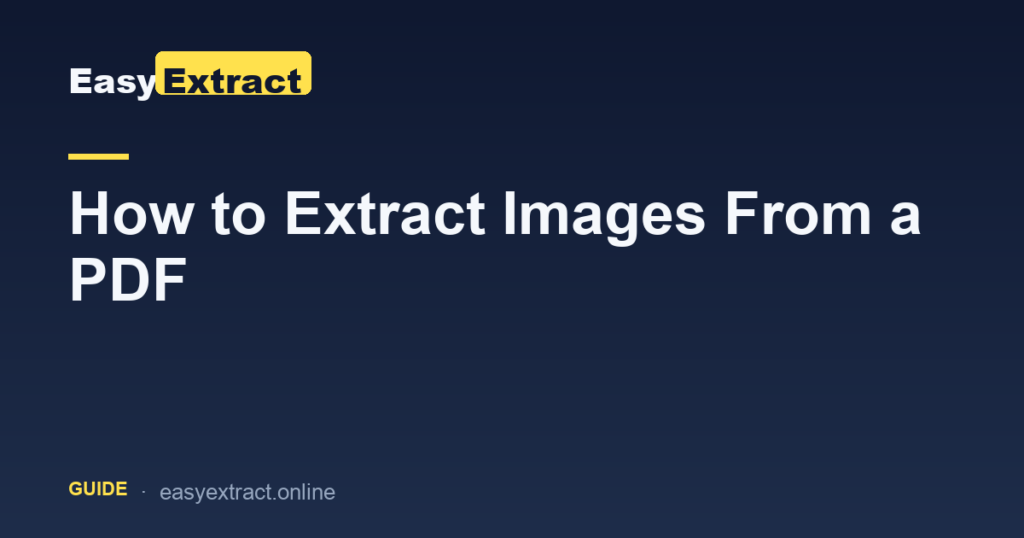 How to extract images from a PDF