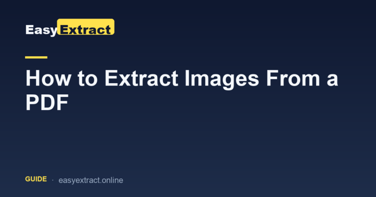 How to extract images from a PDF