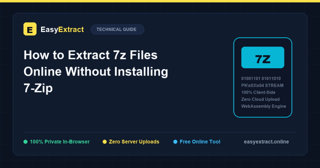 How to Extract 7z Files Online Without Installing 7 Zip