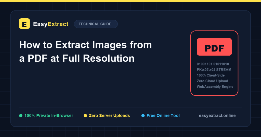 How to Extract Images from a PDF at Full Resolution (Free & Safe)