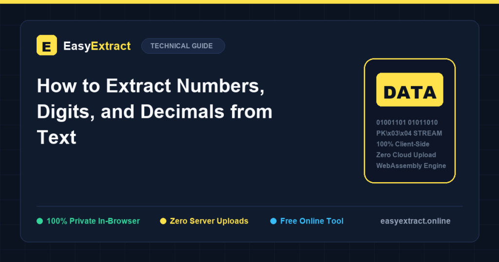 How to Extract Numbers, Digits, and Decimals from Text